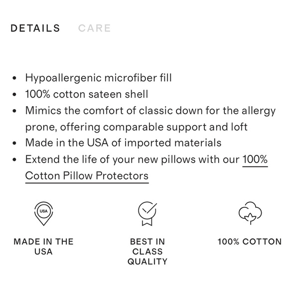 NWOT QUINCE Premium Down Alternative Pillow Firm King 5139 - Picture 2 of 13